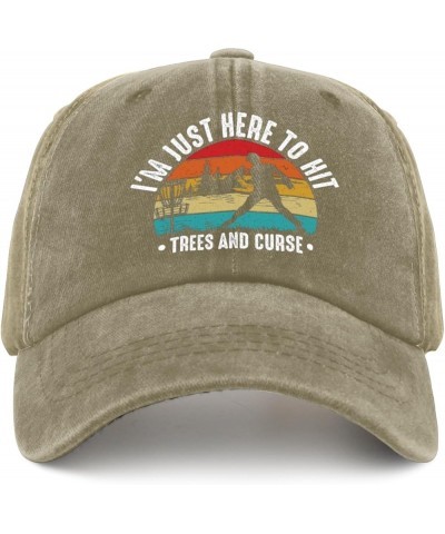 I'm Just Here to Hit The Trees and Curse Caps Youth Golf Hat Pigment Black Fishing Hat Gifts for Her Pigment Khaki $10.98 Bas...