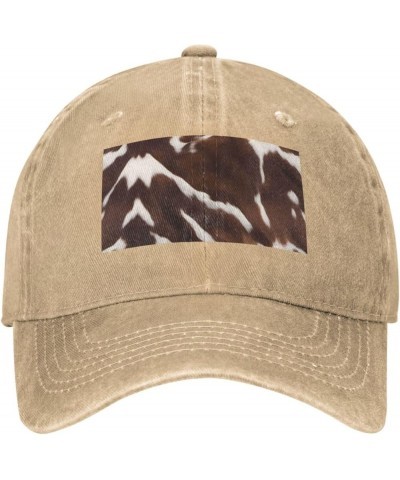 Black Brown Cowhide Pattern Adult Classic Denim hat : Comfortable, Light Unisex Suitable for Outdoor Sports Travel Natural $1...