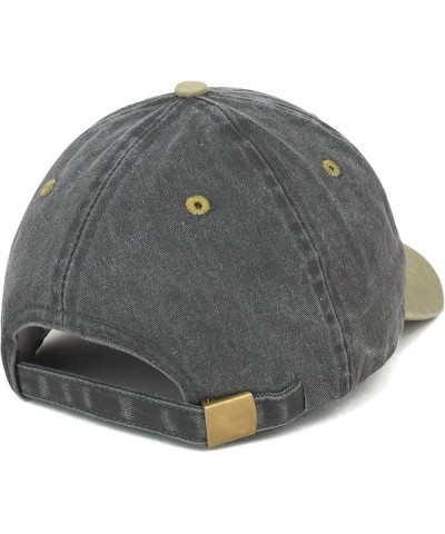 Capital Mom and Dad Pigment Dyed Couple 2 Pc Cap Set Black Khaki Khaki Black $16.49 Baseball Caps