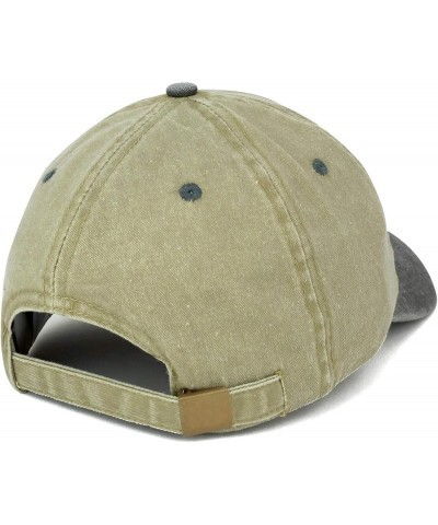 Capital Mom and Dad Pigment Dyed Couple 2 Pc Cap Set Black Khaki Khaki Black $16.49 Baseball Caps