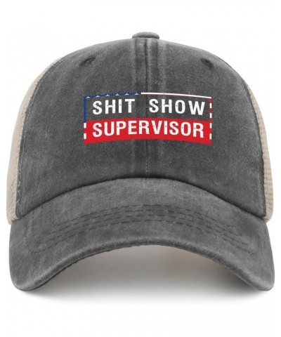 Shit Show Supervisor Hat for Men Cute Shitshow Ball Caps Womens AllBlack Ball Caps Humor Unique Gifts for Plumber Allblack $8...