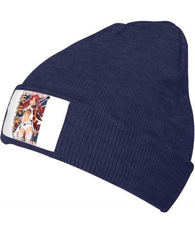 Gurren Anime Lagann Knit Hat Winter Ski Warm Knitted Caps Plain Cuffed Beanie for Men Women Black Navy Blue $10.70 Skullies &...