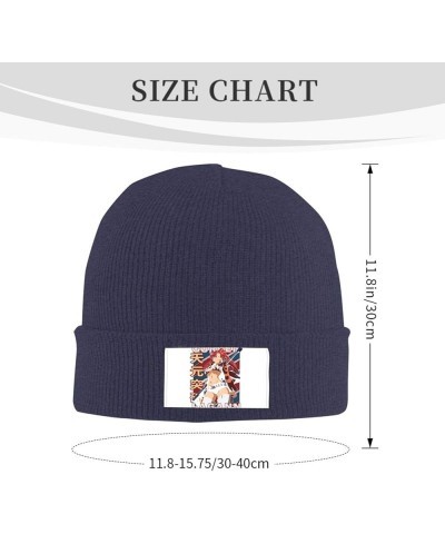 Gurren Anime Lagann Knit Hat Winter Ski Warm Knitted Caps Plain Cuffed Beanie for Men Women Black Navy Blue $10.70 Skullies &...