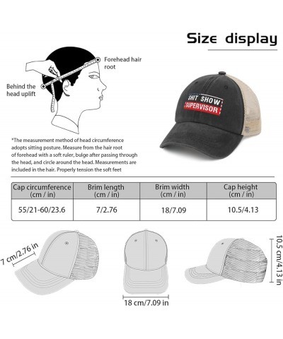 Shit Show Supervisor Hat for Men Cute Shitshow Ball Caps Womens AllBlack Ball Caps Humor Unique Gifts for Plumber Allblack $8...