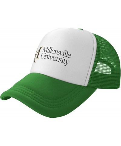 Millersville University Trucker Hats for Both Men and Women - Mesh Baseball Snapback Hats Green $9.23 Baseball Caps