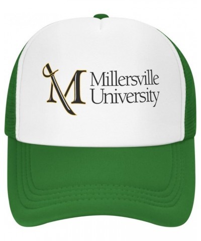 Millersville University Trucker Hats for Both Men and Women - Mesh Baseball Snapback Hats Green $9.23 Baseball Caps