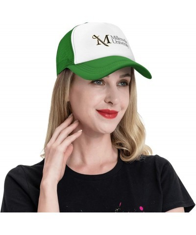 Millersville University Trucker Hats for Both Men and Women - Mesh Baseball Snapback Hats Green $9.23 Baseball Caps