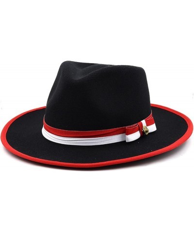 Winter Women Hats Men Felt Hat Bow Luxury Fashion Casual Wedding Wool Hat Men Women Fedora 02 $19.98 Fedoras