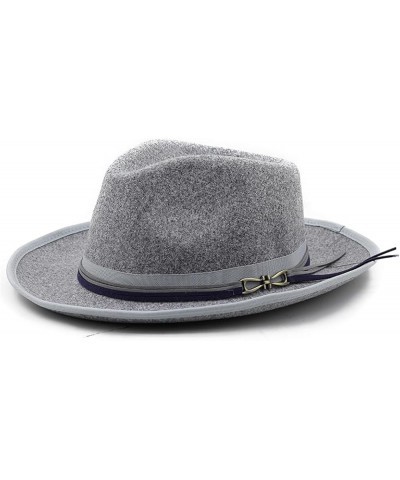 Winter Women Hats Men Felt Hat Bow Luxury Fashion Casual Wedding Wool Hat Men Women Fedora 02 $19.98 Fedoras