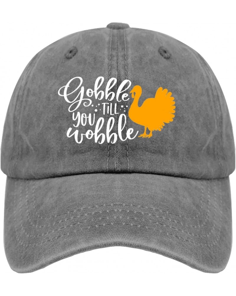 Baseball Hats for Women Gym Caps for Men's Gobble Till You Wobble Sport Hats $11.59 Baseball Caps