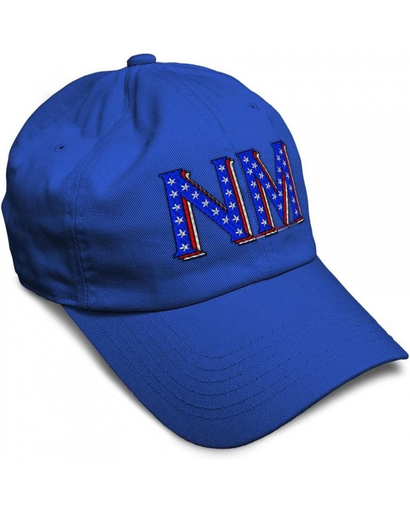 Soft Baseball Cap New Mexico Blue Flag Stars Love State Dad Hats for Men and Women Royal Blue Design Only $14.57 Baseball Caps