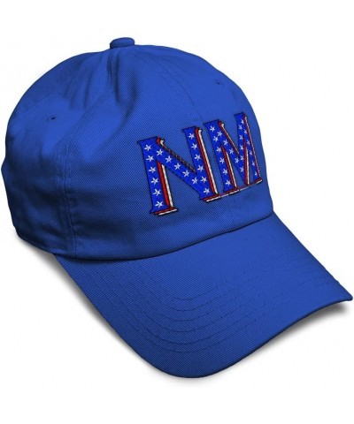 Soft Baseball Cap New Mexico Blue Flag Stars Love State Dad Hats for Men and Women Royal Blue Design Only $14.57 Baseball Caps