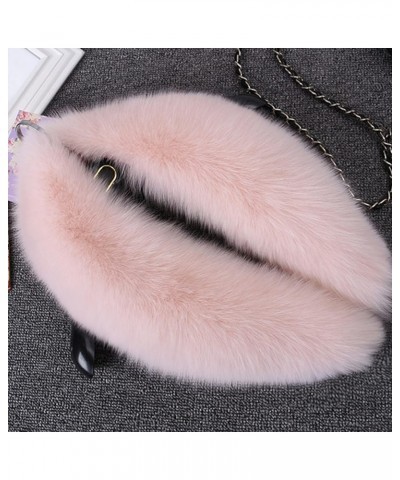 Furry Collar Scarf Women Winter Neck Warmer Fuzzy Scarf Wrap Warm Plush Scarf Clothing Accessorie Pink $7.93 Scarves