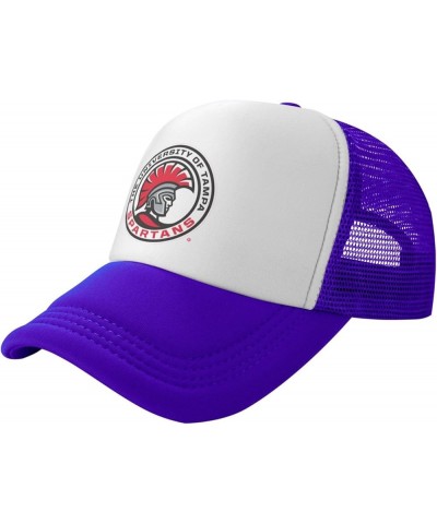 The University of Tampa Trucker Hats for Both Men and Women - Mesh Baseball Snapback Hats Purple $9.87 Baseball Caps