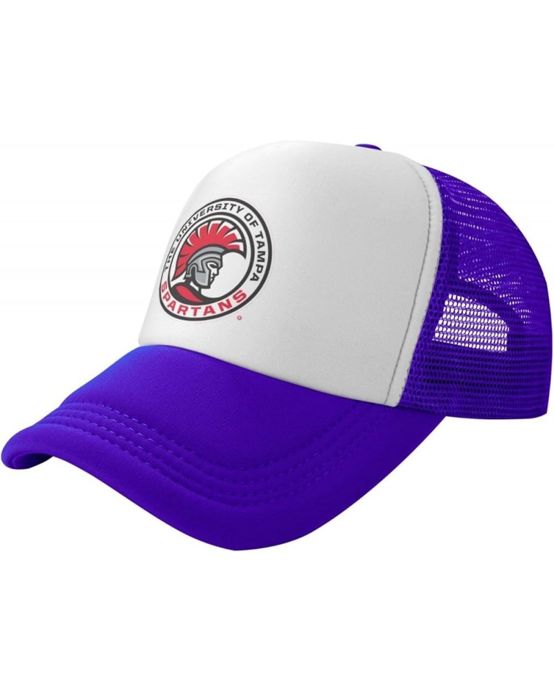 The University of Tampa Trucker Hats for Both Men and Women - Mesh Baseball Snapback Hats Purple $9.87 Baseball Caps