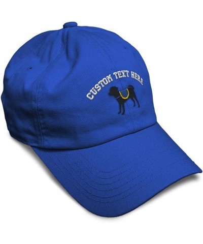 Custom Soft Baseball Cap Service Dog Embroidery Dogs Twill Cotton Giraffe Dad Hats for Men & Women Royal Blue Personalized Te...