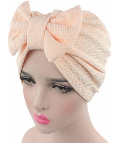 Head Wrap Women Hat Cap Scarf Bow Baseball Caps Baseball Apparel Beige $9.28 Skullies & Beanies