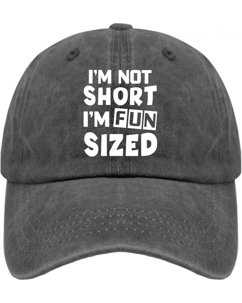 I'm Not Short I'm Fun Sized Baseball Cap Baseball Hat for Women Pigment Black Mens Golf Hat Gifts for Him Sun Hats Pigment Bl...