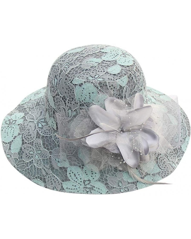 Women's Church Fascinator Bridal Tea Party Wedding Hat Run Like A Girl Hat Blue-e $7.58 Sun Hats