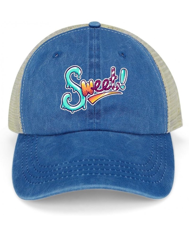 Sweet Letter Baseball Cap Personalized Trucker Hat Dad Hats Sports Cap for Men Women Dark Blue-style $9.74 Baseball Caps