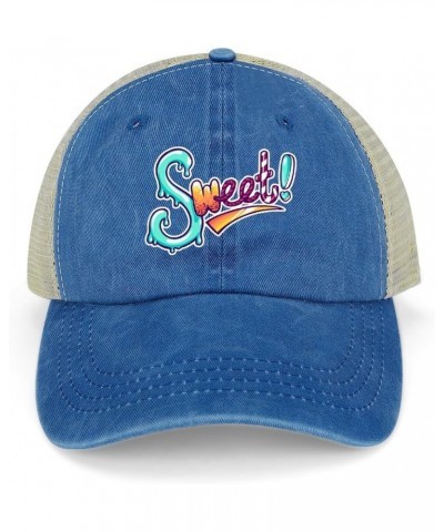 Sweet Letter Baseball Cap Personalized Trucker Hat Dad Hats Sports Cap for Men Women Dark Blue-style $9.74 Baseball Caps