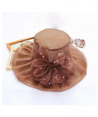 Women's Church Fascinator Bridal Tea Party Wedding Hat Running Hats Coffee-2 $7.16 Sun Hats