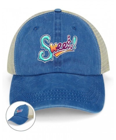 Sweet Letter Baseball Cap Personalized Trucker Hat Dad Hats Sports Cap for Men Women Dark Blue-style $9.74 Baseball Caps