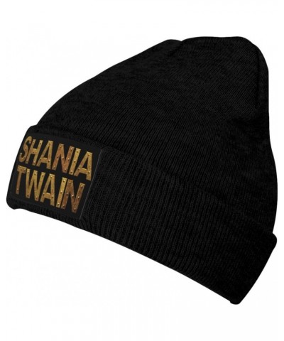 Knit Hats Shania Singer Twain Beanie Skull Cuffed Knitted Cap Slouchy Warm Acrylic Cap for Men and Women Black $11.19 Skullie...