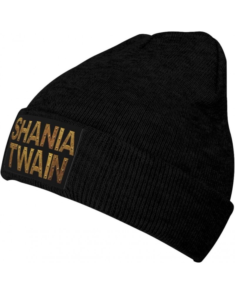 Knit Hats Shania Singer Twain Beanie Skull Cuffed Knitted Cap Slouchy Warm Acrylic Cap for Men and Women Black $11.19 Skullie...