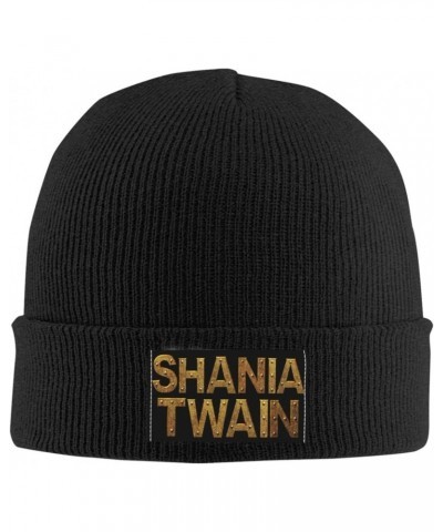 Knit Hats Shania Singer Twain Beanie Skull Cuffed Knitted Cap Slouchy Warm Acrylic Cap for Men and Women Black $11.19 Skullie...