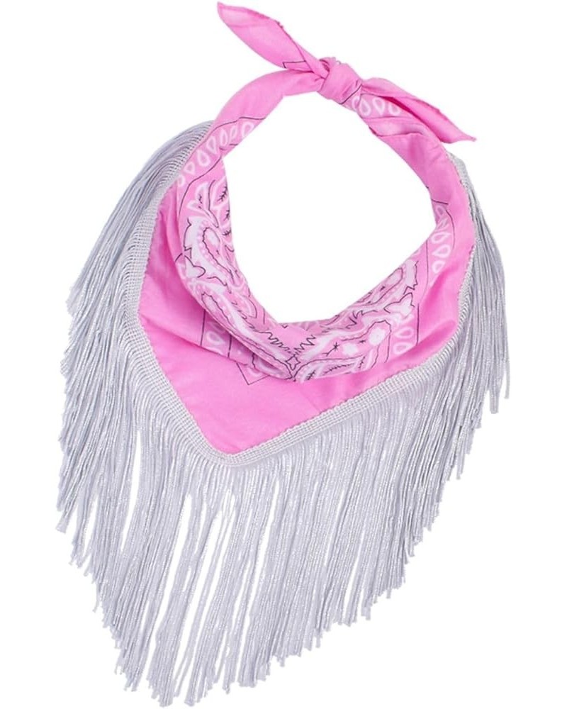 Women's Fall Bandana Square Headband Disco Scarves Cowgirl Winter Shawl Summer Square Cozy Western Pink $6.62 Scarves