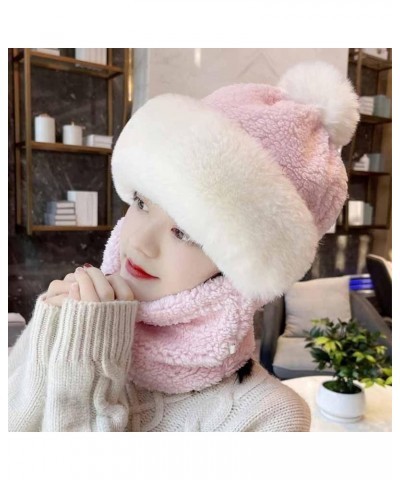 Windproof Women's Autumn and Winter Wool Lining Thick Windproof Scarf mask Integrated Cold-Proof Warm Huise $14.69 Scarves