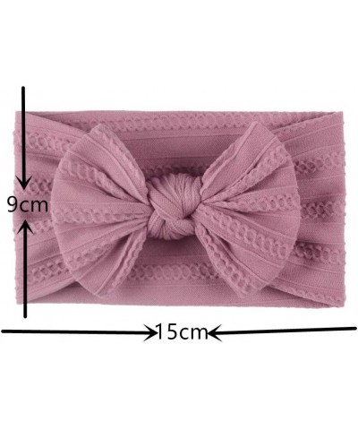 Knotted Hair Accessories Girls Solid Bow Tie Headwears Baby Care Pull On Stretch Funny Headbands H $6.93 Headbands