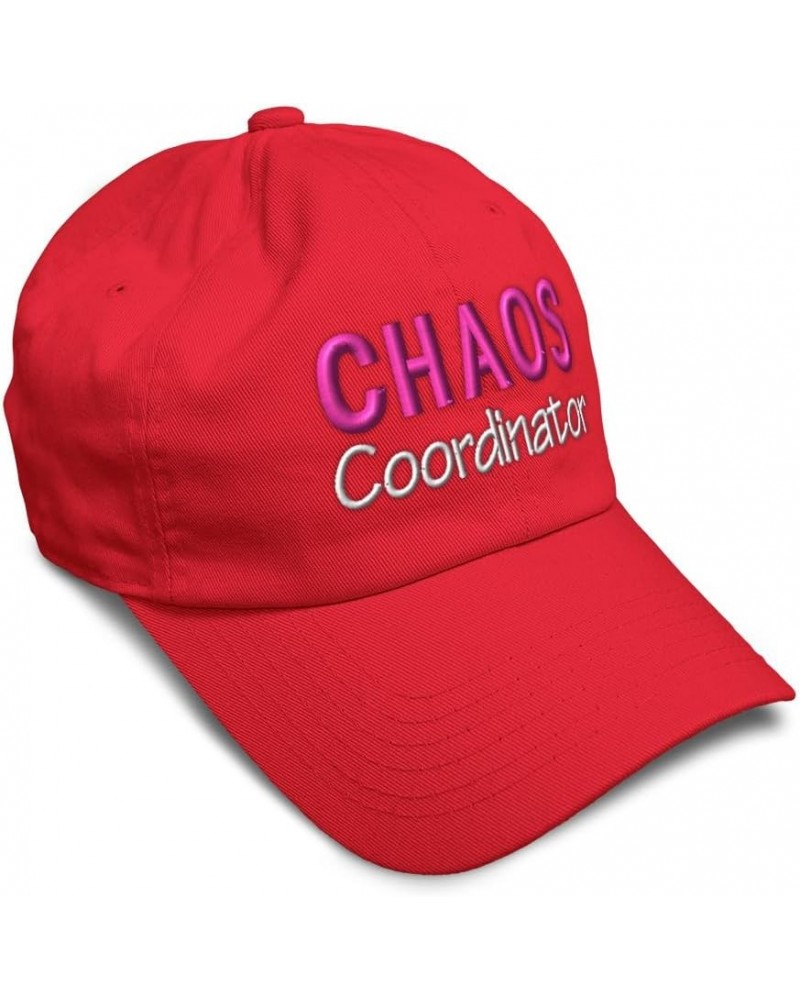 Soft Baseball Cap Chaos Coordinator Cotton Dad Hats for Men & Women Red $15.29 Baseball Caps