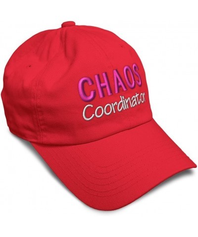 Soft Baseball Cap Chaos Coordinator Cotton Dad Hats for Men & Women Red $15.29 Baseball Caps