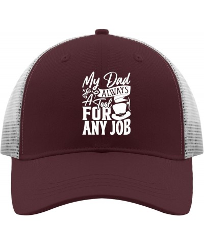 My Dad Always A Tool for Any Job hat Running Hats for Women Apricot Baseball hat Gifts for Men Cycling Hat Chestnut Red $9.67...