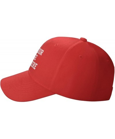 Custom Hats for Men Design Your Own Personalized Text Photo Logo Hats Red $7.50 Baseball Caps