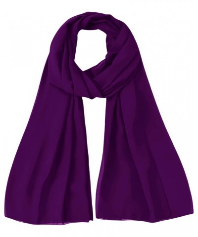 Premium Chiffon Hijab Head Scarf Shawl Wrap for Muslim Women Lightweight Red Violet $7.64 Scarves