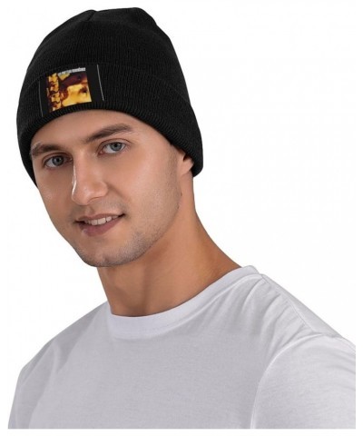 Beanie Hats Unisex Warm Winter Softknit Caps Hat Headwear Head Wrap Cap for Men Women Black Black $10.45 Skullies & Beanies