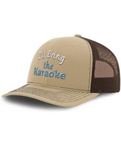 Richardson Trucker Hat I'll Bring The Karaoke Polyester Baseball Cap Khaki Coffee $16.45 Baseball Caps