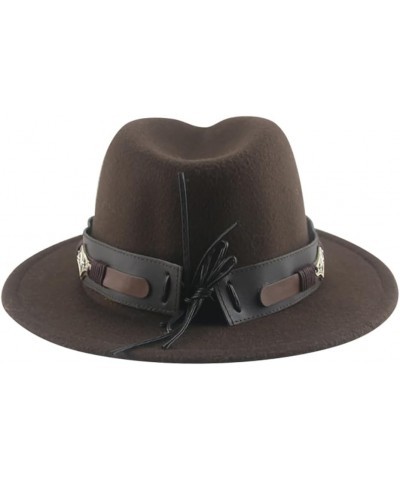 Fedoras Hats for Women Solid Panama Black White Casual Unisex Hats Caramel $19.85 Fedoras