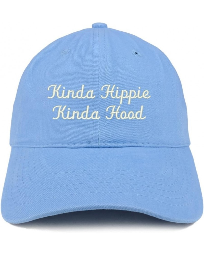 Kinda Hippie Kinda Hood Embroidered Brushed Cotton Cap Carolina Blue $10.25 Baseball Caps