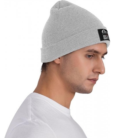 Corks are for Quitters Beanie for Men Women, Winter Hats Warm Classic Daily Skull Caps Gray $10.90 Skullies & Beanies