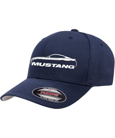 2015-20 Ford Mustang Coupe Classic Outline Design Flexfit 6277 Athletic Baseball Fitted Hat Cap Navy $18.97 Baseball Caps