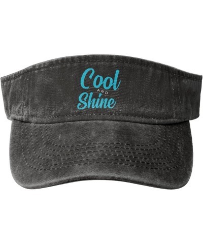 Cool and Shine Sun Visor Hats for Women Men Sun Hat Cotton Golf Hat Vintage Baseball Cap Black $11.33 Visors