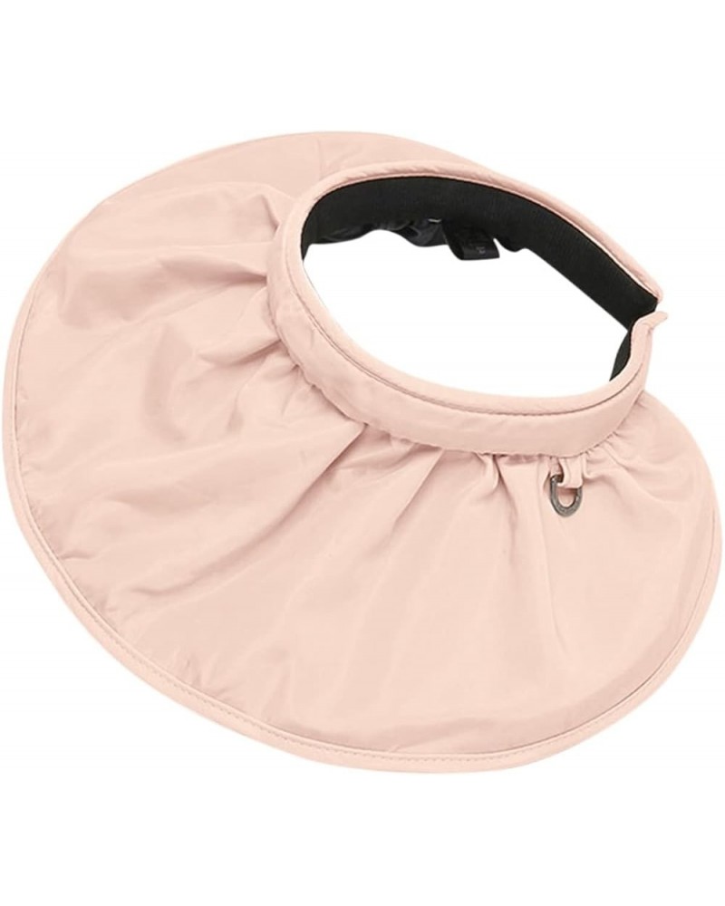 Women Sun Folding Hairband Hairpin Sun Hat Cotton Hats Women B-pink $11.03 Sun Hats