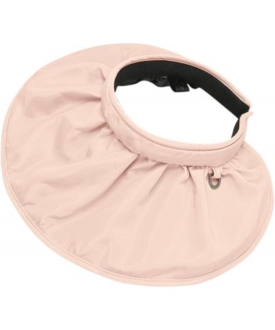 Women Sun Folding Hairband Hairpin Sun Hat Cotton Hats Women B-pink $11.03 Sun Hats