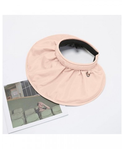 Women Sun Folding Hairband Hairpin Sun Hat Cotton Hats Women B-pink $11.03 Sun Hats