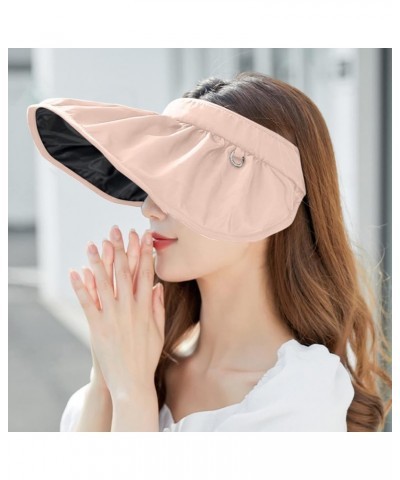 Women Sun Folding Hairband Hairpin Sun Hat Cotton Hats Women B-pink $11.03 Sun Hats