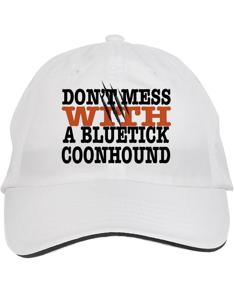 Don't Mess with A Bluetick Coonhound Dog Dogs Hat Adjustable Cap, Desy38 White $10.39 Baseball Caps